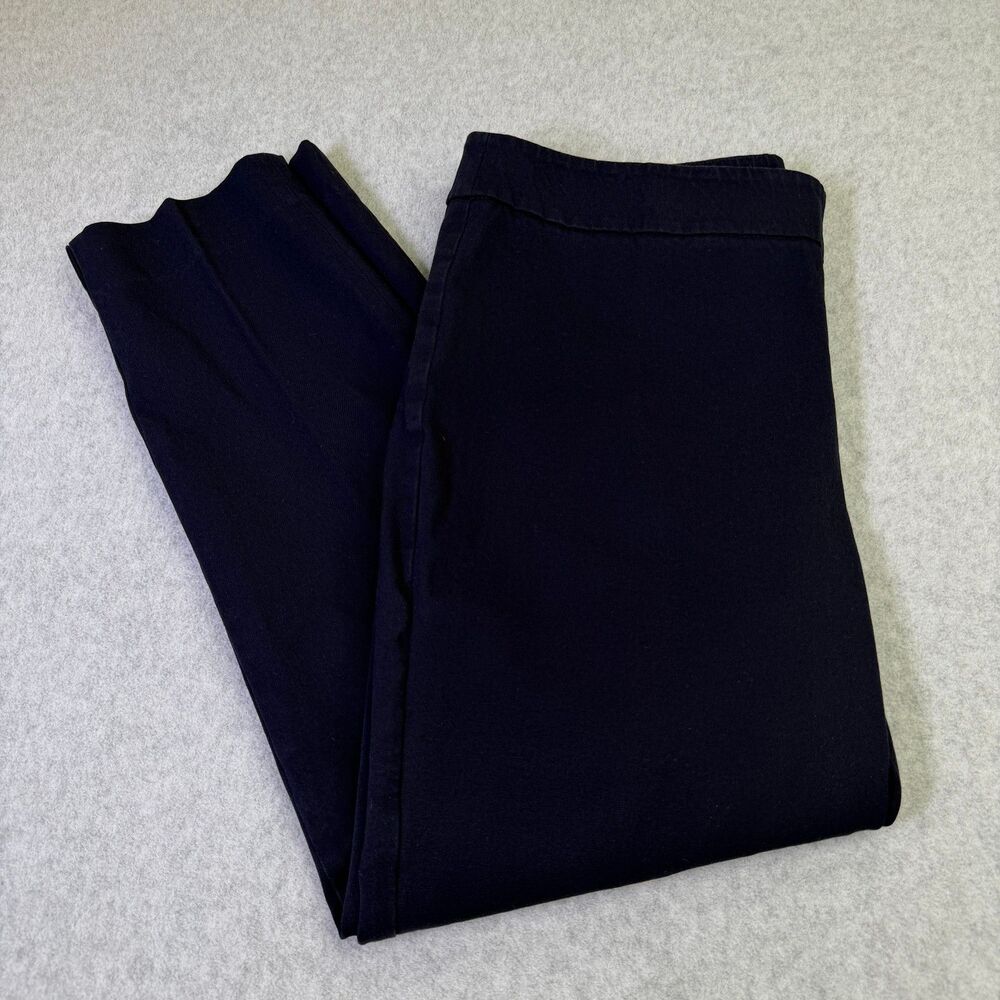 Talbots Chatham Ankle Pants Womens 14 Navy Blue Stretch Career Work